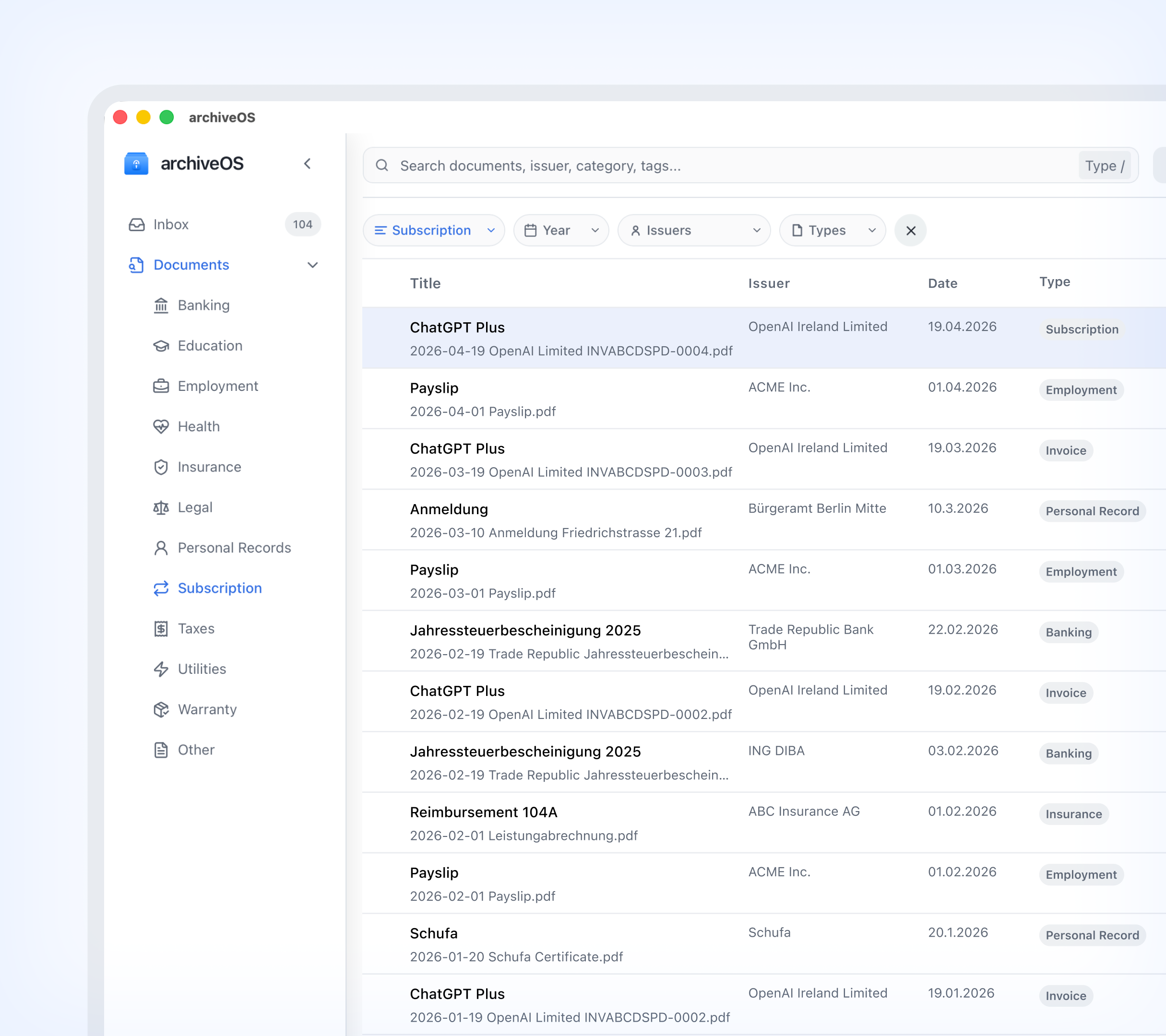Documents from multiple sources indexed into a system that enables structured retrieval workflows